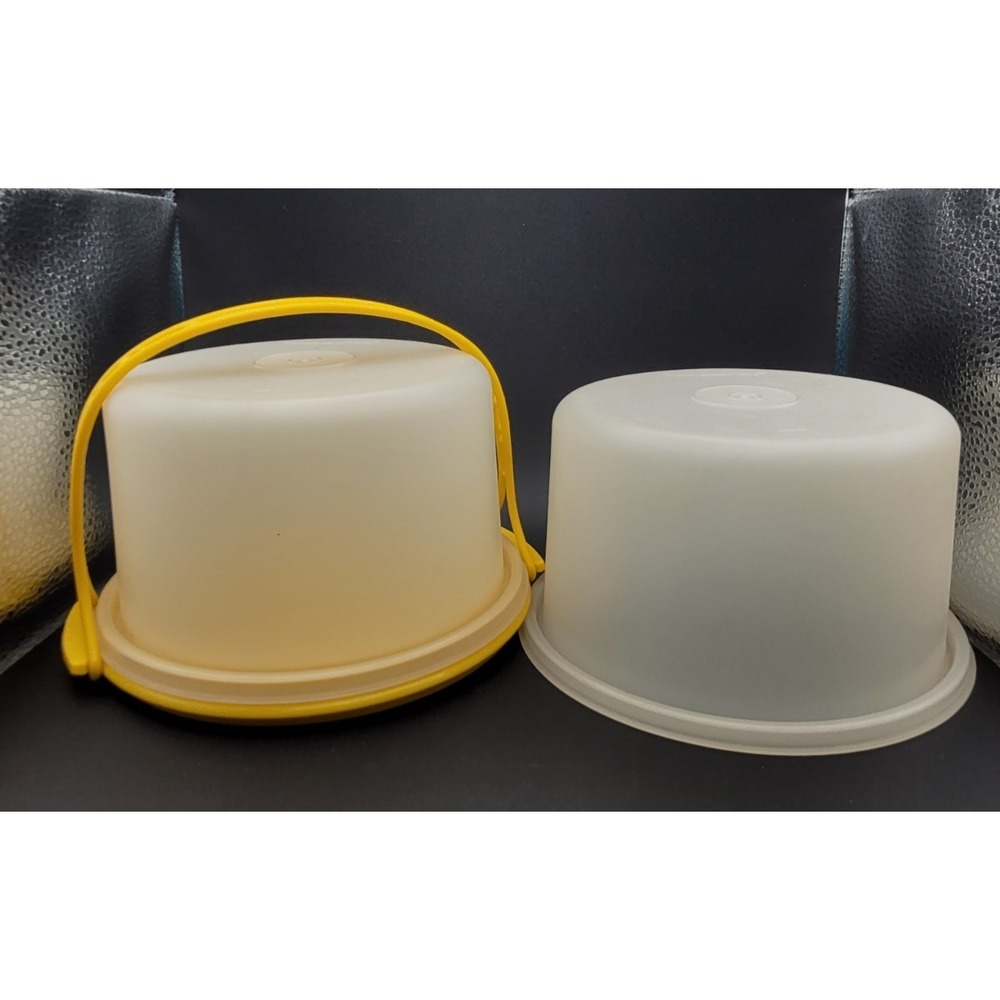 Vintage Tupperware Toys Yellow Play Bowl w Lid + Extra Lid 1970s 80s